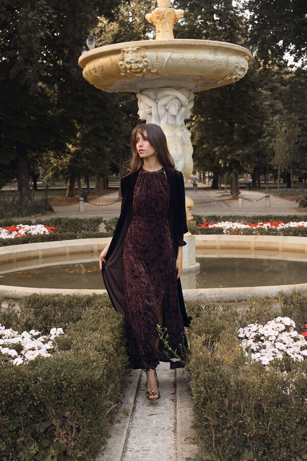 Pol&iacute;n Et Moi Maelia guest dress Brown