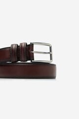 Cortefiel Casual leather belt Dark brown