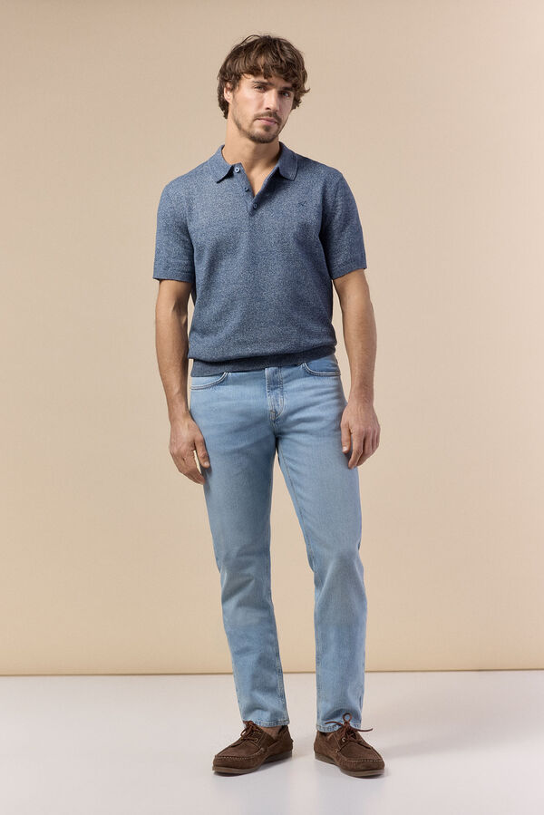 OOTO Camisola polo manga curta tor&ccedil;al Azul