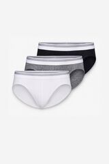 Cortefiel Pack 3 jersey-knit briefs Black