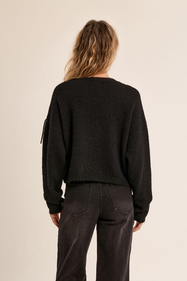 Molly Bracken Camisola com detalhe de franjas Preto