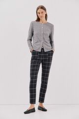 Cortefiel Comfort stretch pants Printed grey