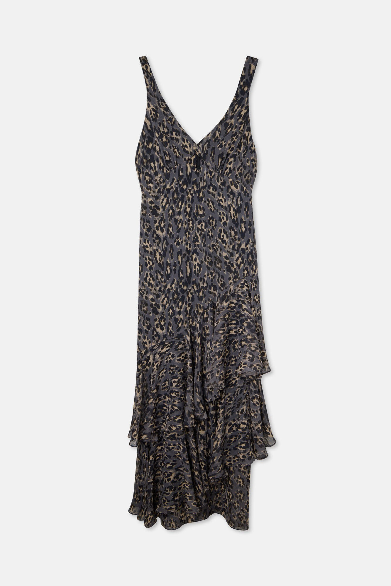 Silbon Vestido longo com estampado animal
