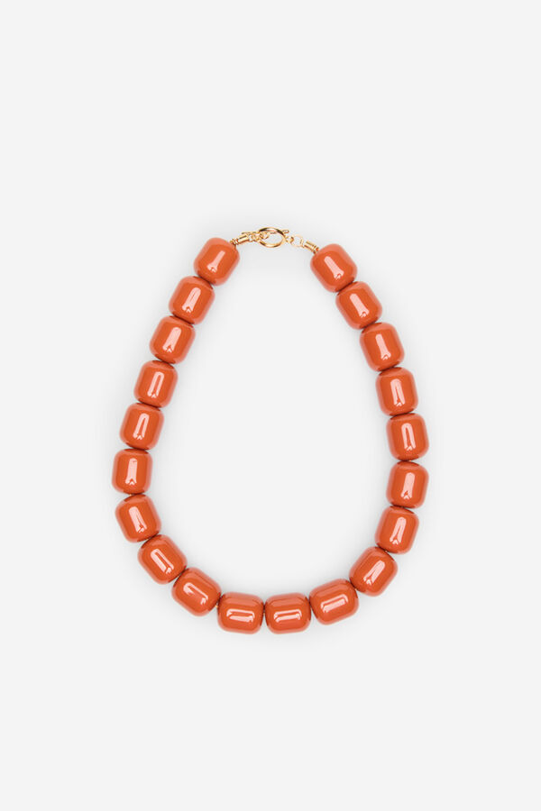 Cortefiel Collar resina color Naranja