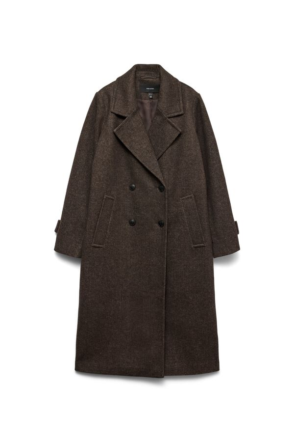 Vero Moda Sobretudo comprido cruzado Castanho