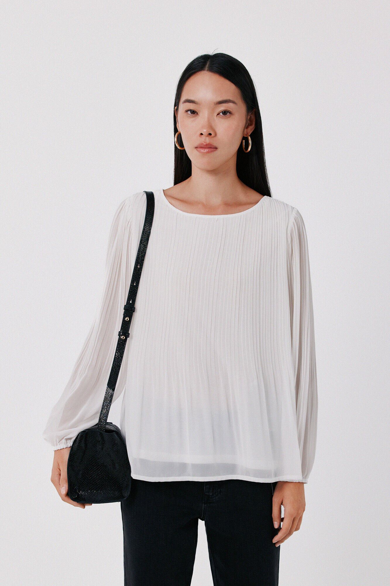 Cortefiel Blusa plissada