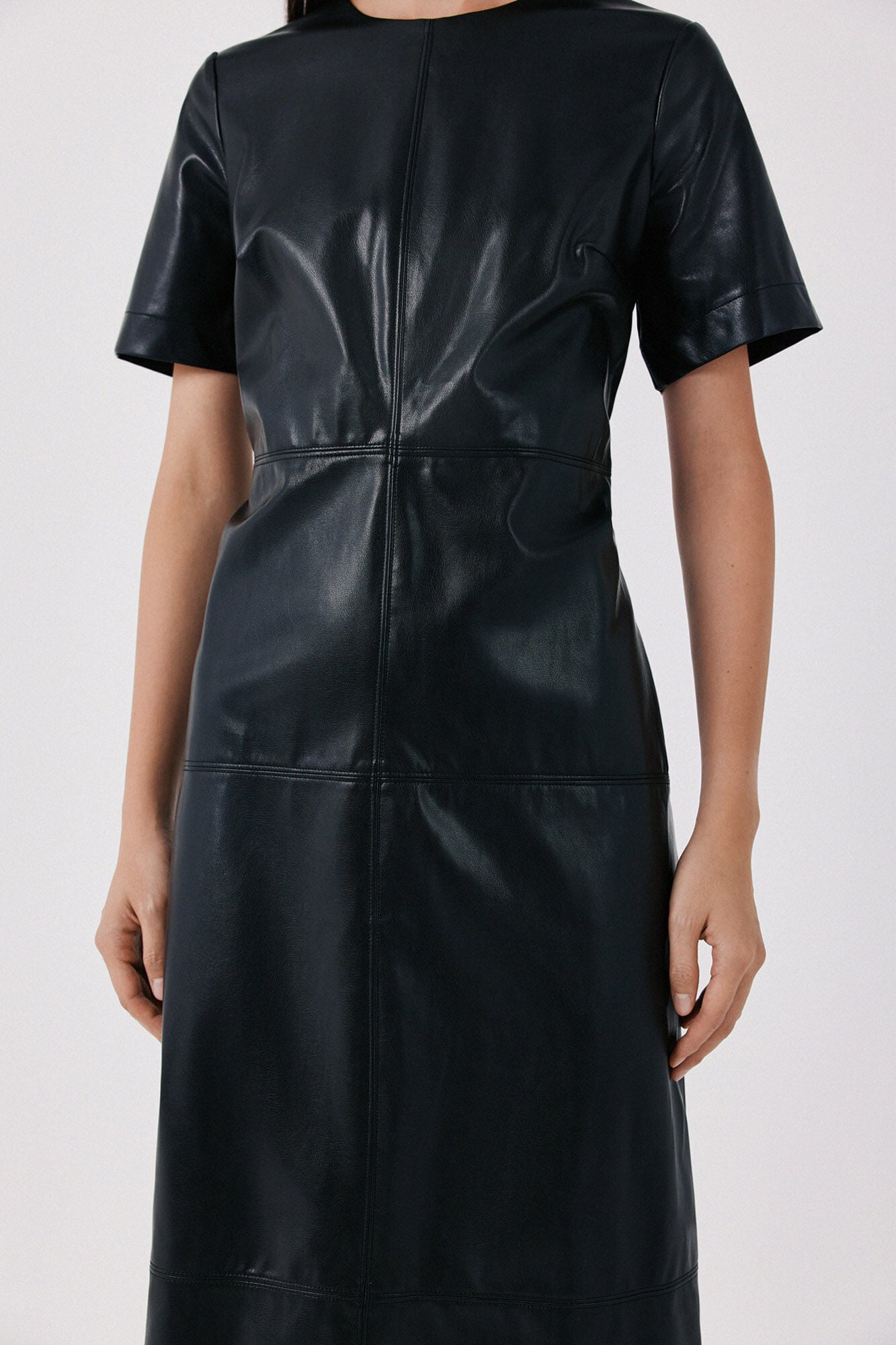 Cortefiel Faux leather dress