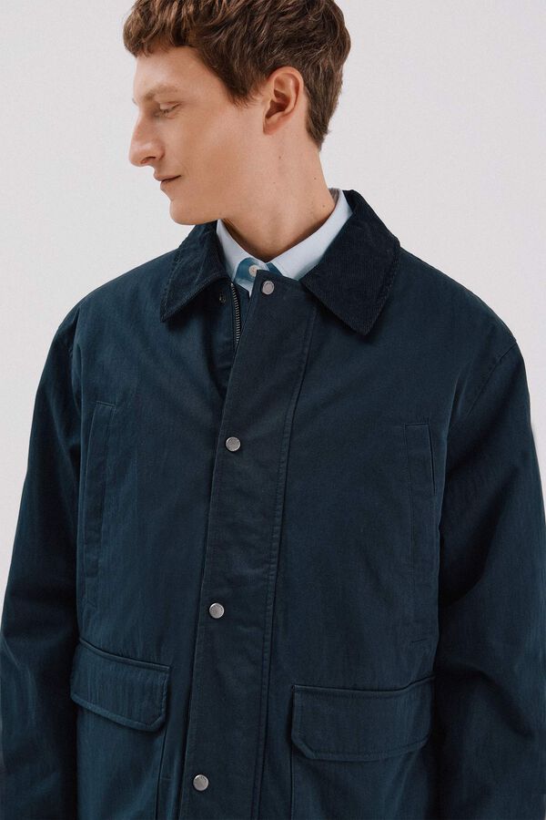Cortefiel Jacket with combined neck Navy