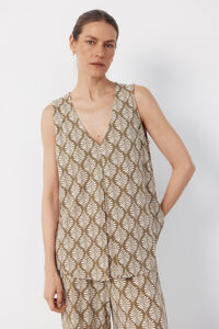 Cortefiel Long pleated top