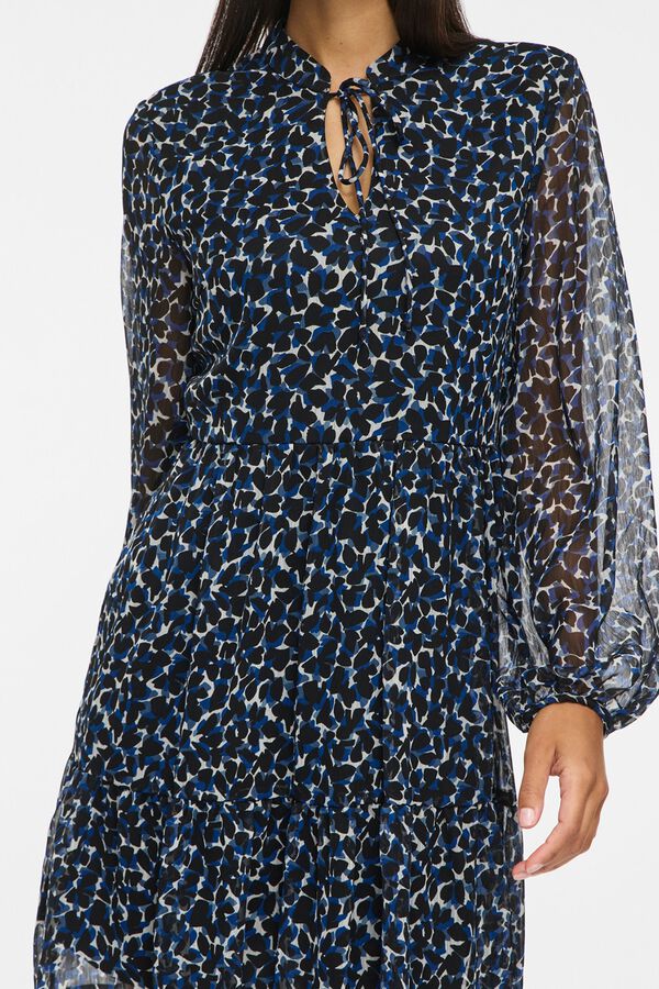 Vila Vestido curto de gaze Azul