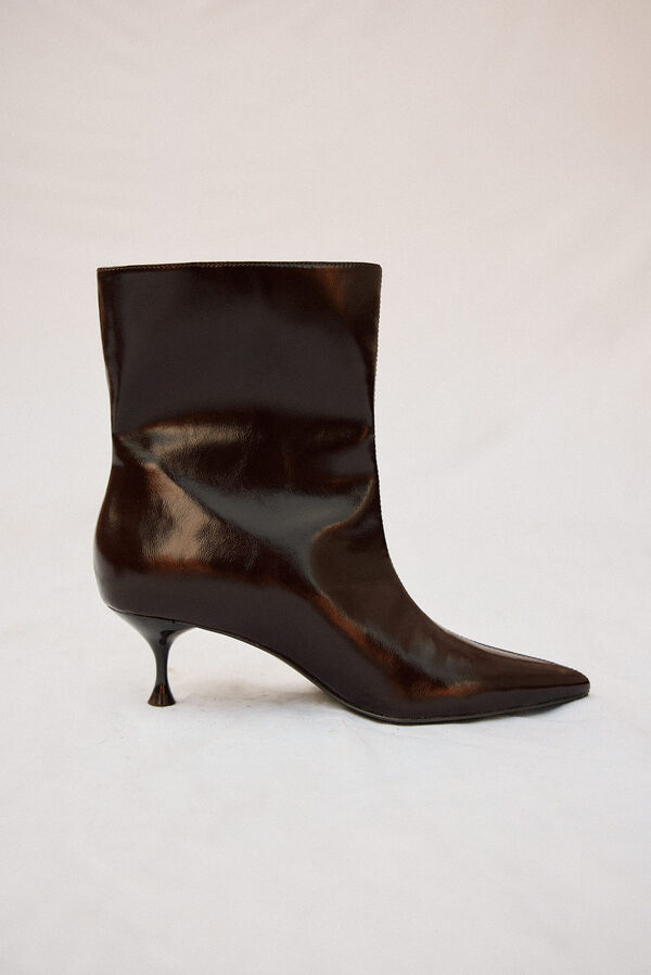 Cortefiel Kitten heel bootie Maroon