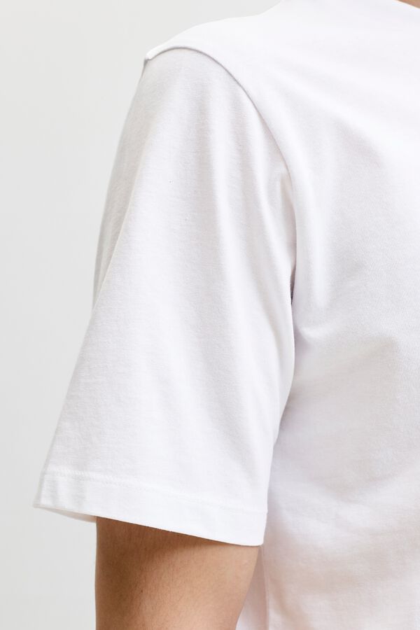Jack & Jones T-shirt com logo em algod&atilde;o Branco