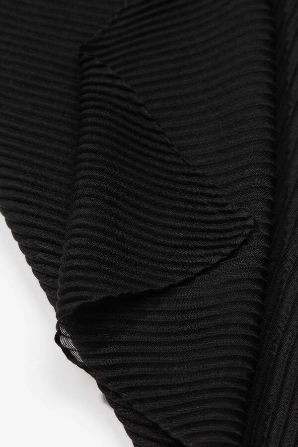 Vilanova Lenço retangular plissado Preto