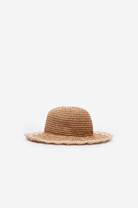 Cortefiel Sombrero trenzado Brown