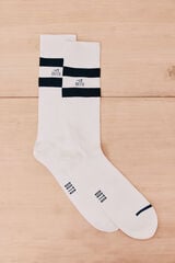 OOTO Meia canelada desportiva Branco