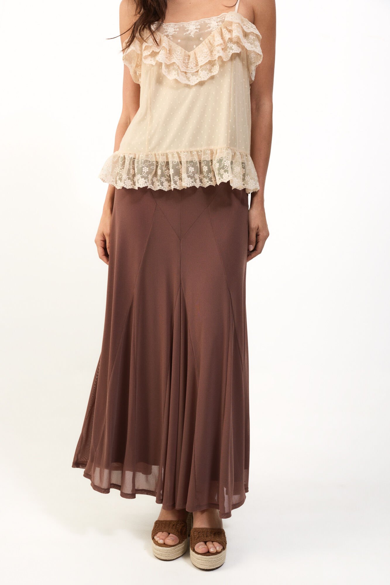 Slowlove Falda de tul el&aacute;stico