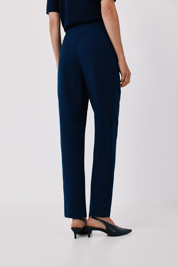 Cortefiel Slim fit tailored trousers Navy