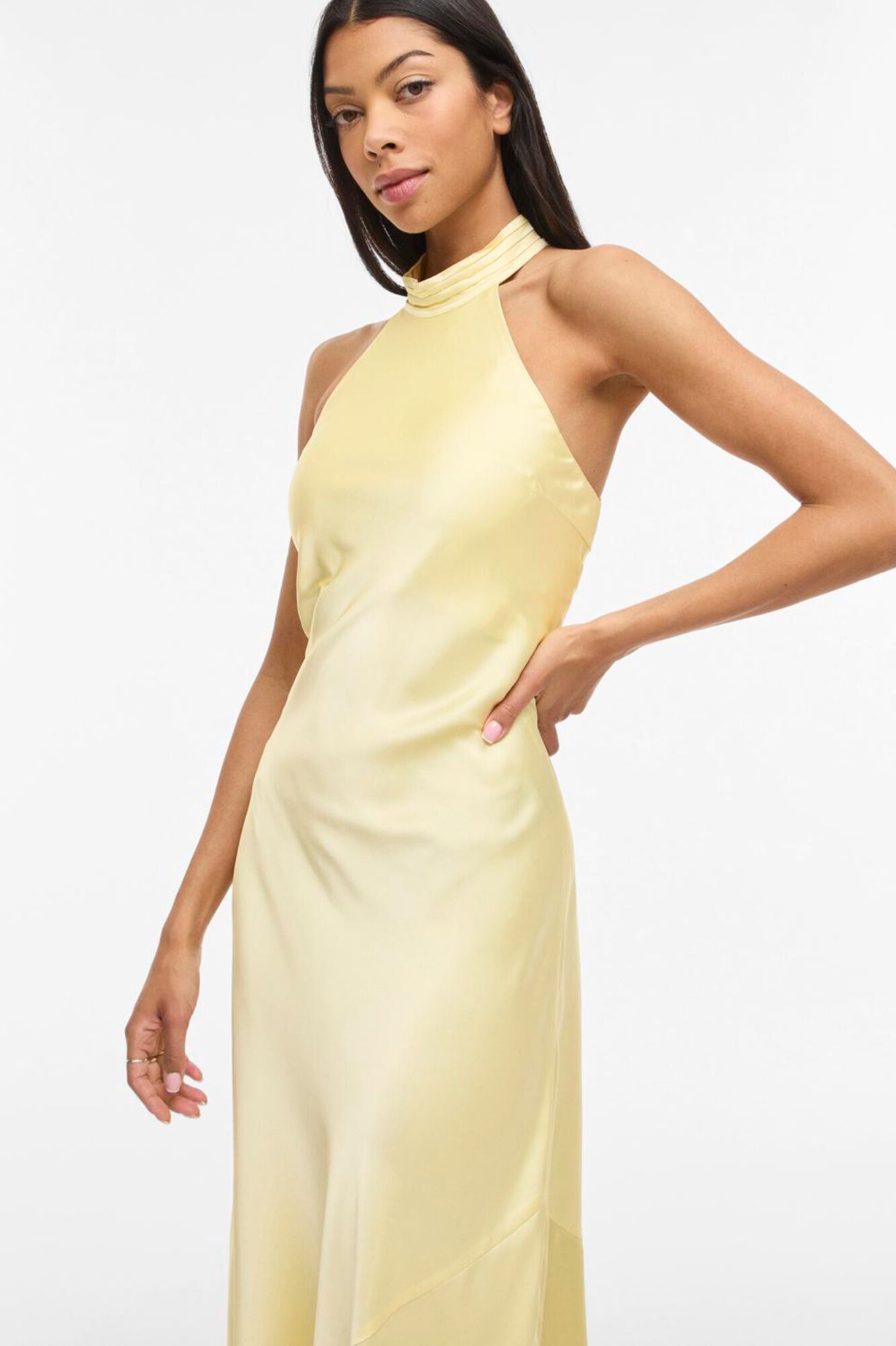 Vila Vestido comprido gola halter de festa