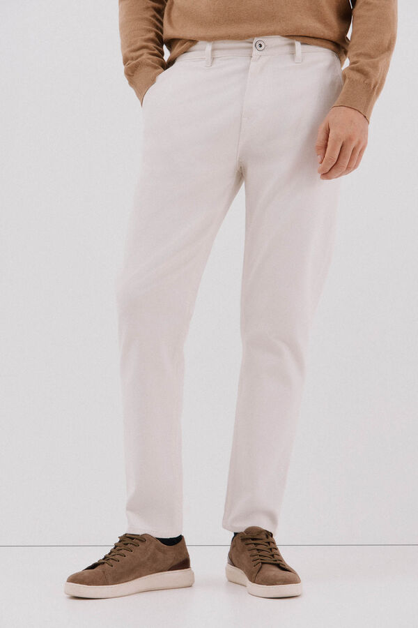 Cortefiel Tapered fit jeans Ivory