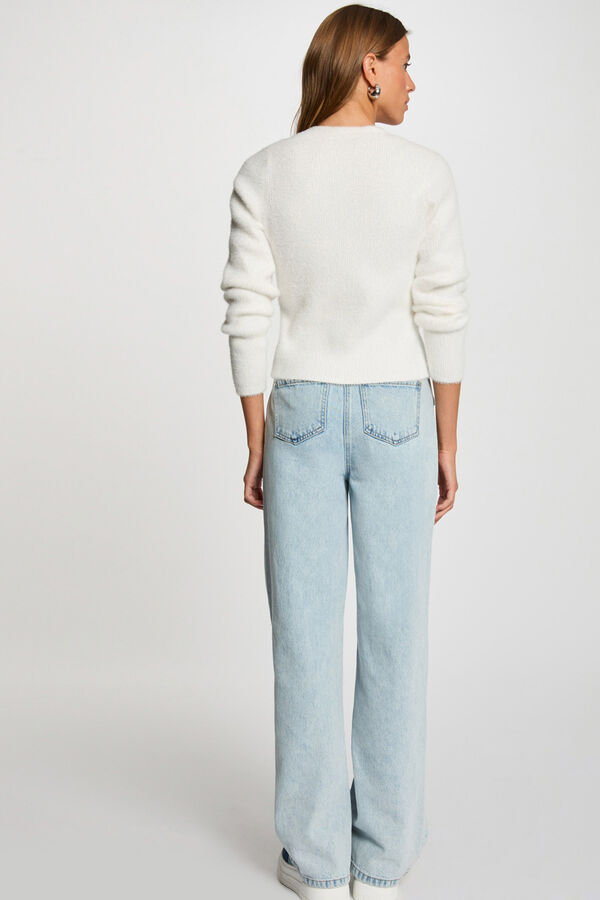 Morgan Long sleeve cardigan White