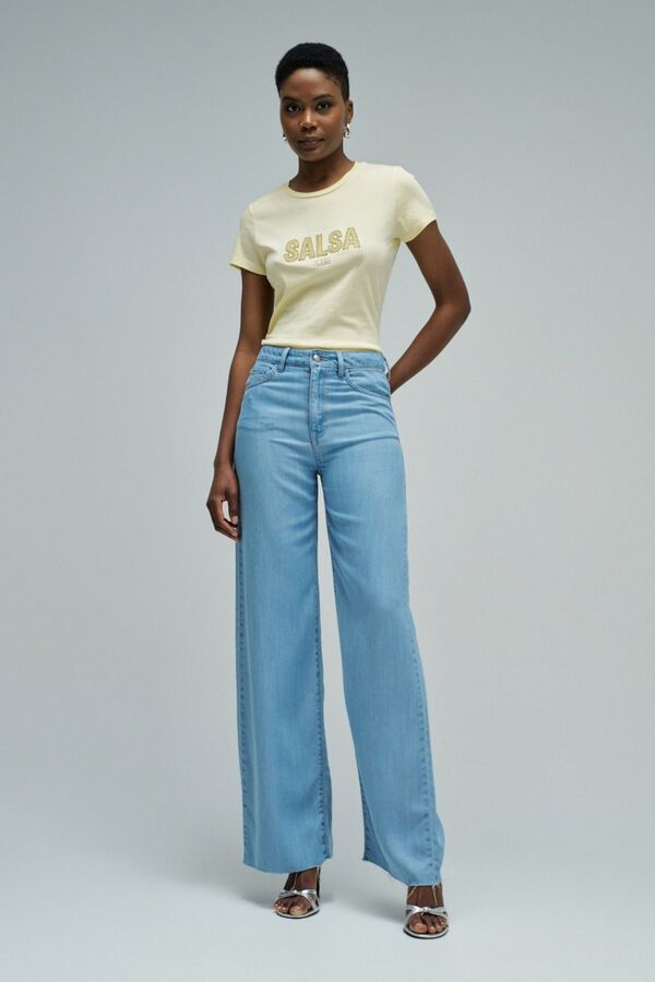 Salsa Jeans T-shirt com logo Amarelo