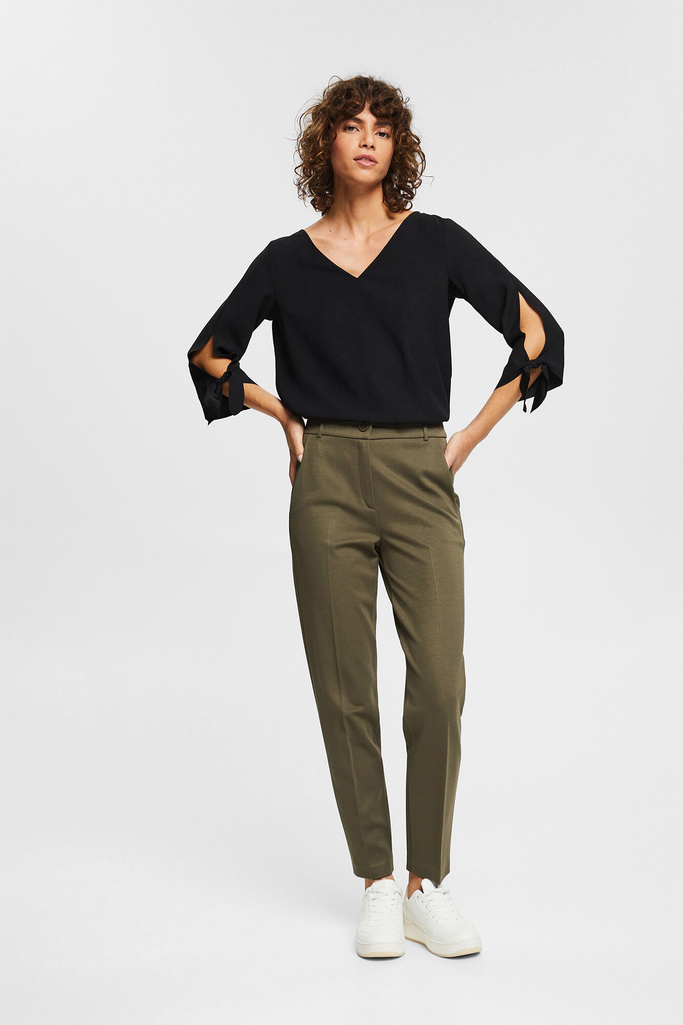 Blusa holgada y suelta de crepe Blusas de mujer Cortefiel