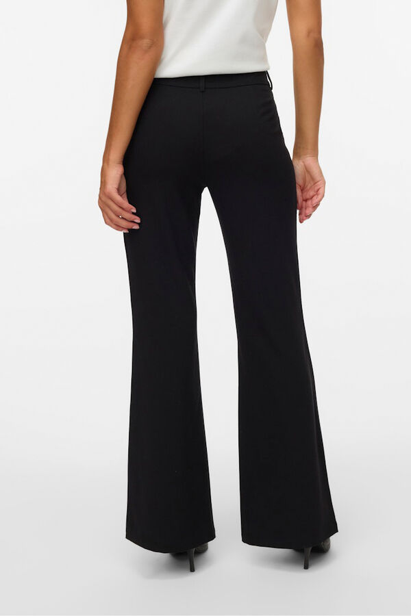 Vero Moda Cal&ccedil;as boca de sino de alfaiataria Preto