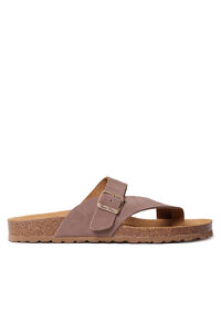 Cortefiel Organic leather sandals Camel