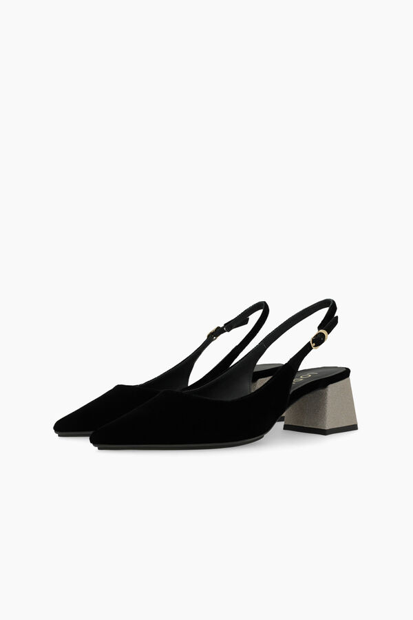Lodi Velvet court shoes Black