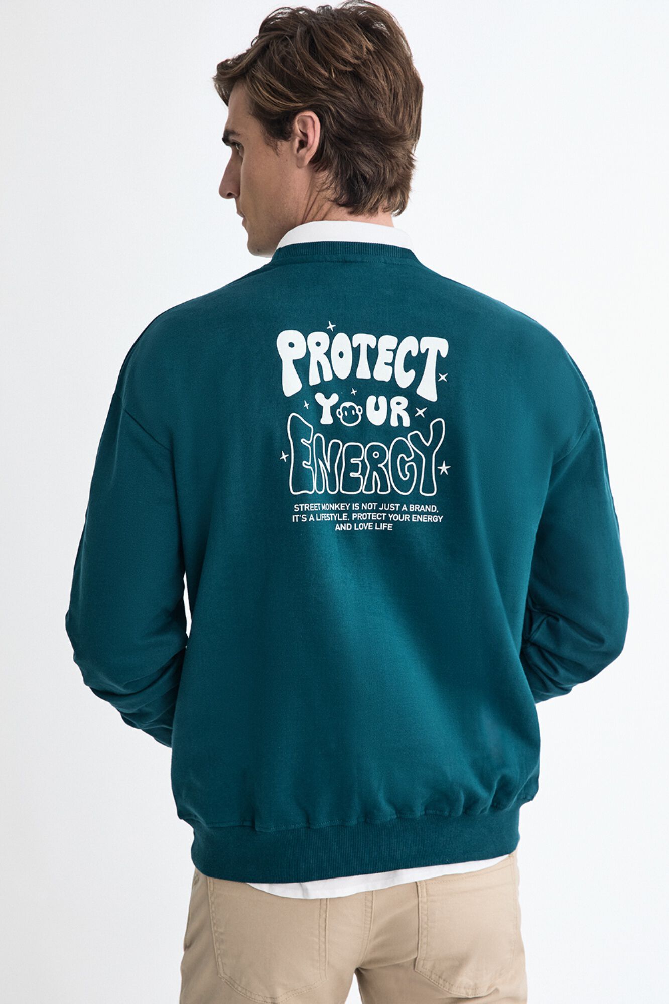Street Monkey Sweatshirt com estampado