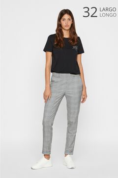 Cortefiel Prince of Wales check trousers Black