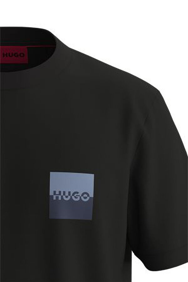 HUGO T-shirt de manga curta Preto