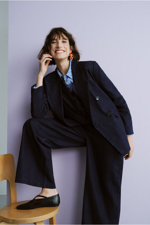 Cortefiel Flower earrings White