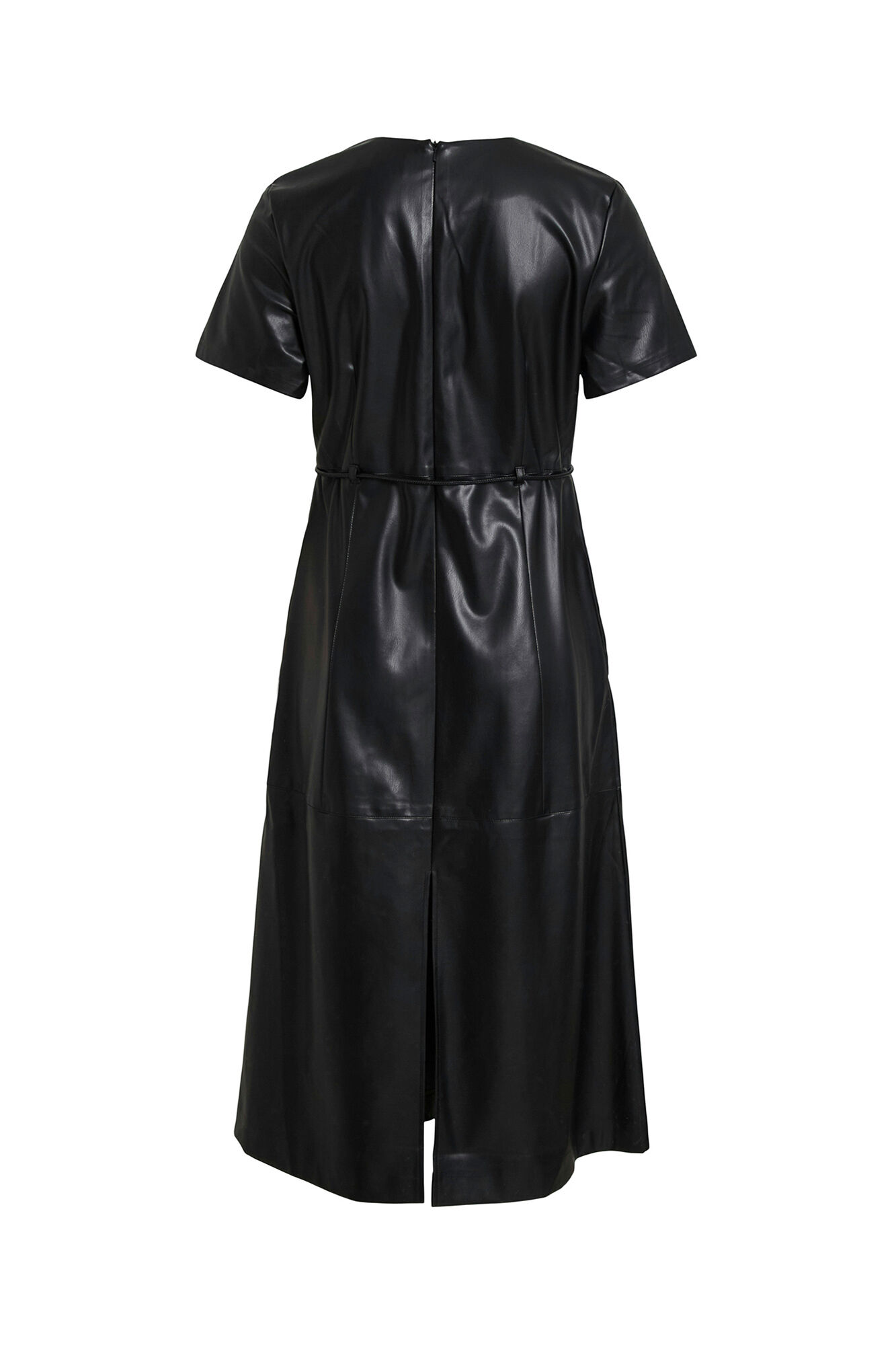 Vila Vestido midi de couro sint&eacute;tico