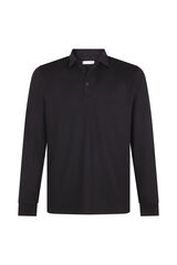 Cortefiel Polo refinado manga larga Negro