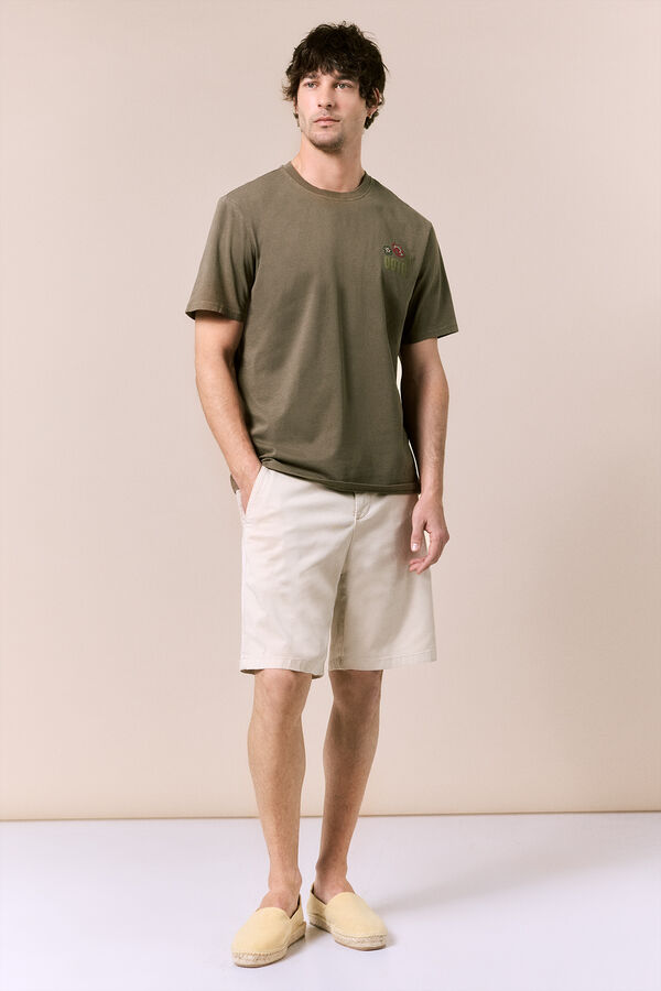 OOTO T-shirt gr&aacute;fica lavada Verde