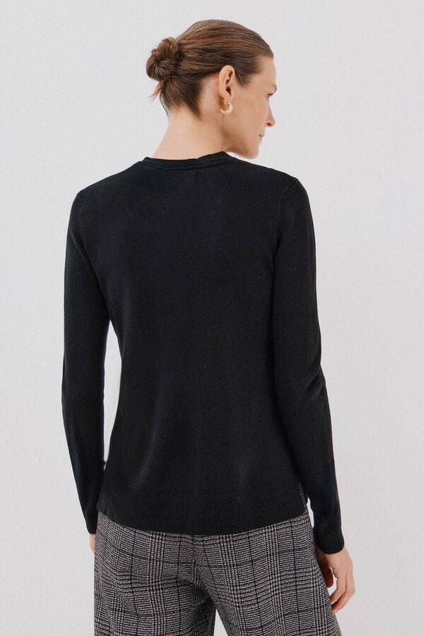 Cortefiel Soft feel jumper Black