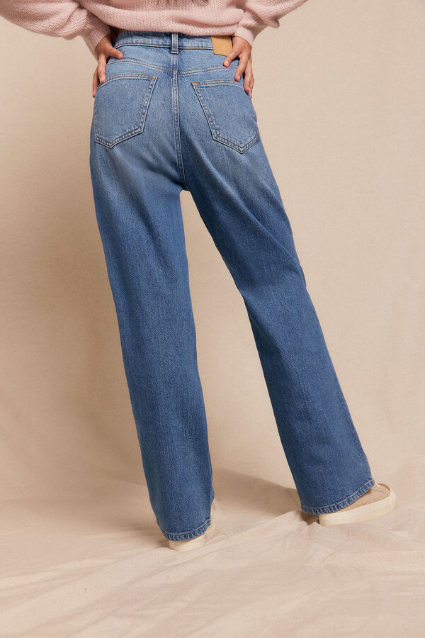 Slowlove  novos jeans retos Azul