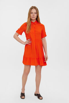 Cortefiel Short shirt dress Orange