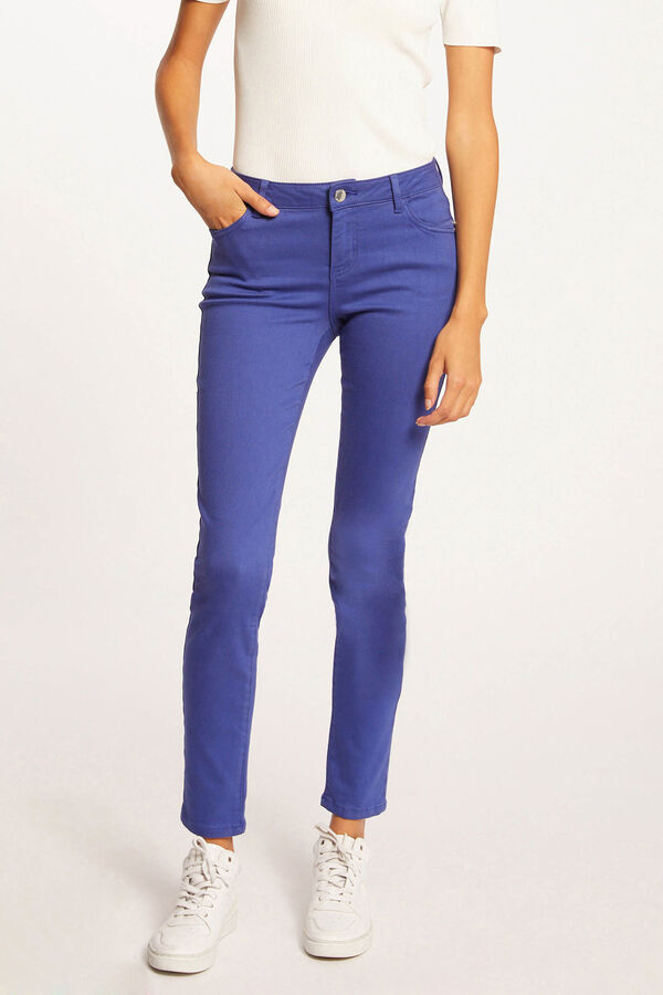 Morgan Low rise skinny trousers Purple