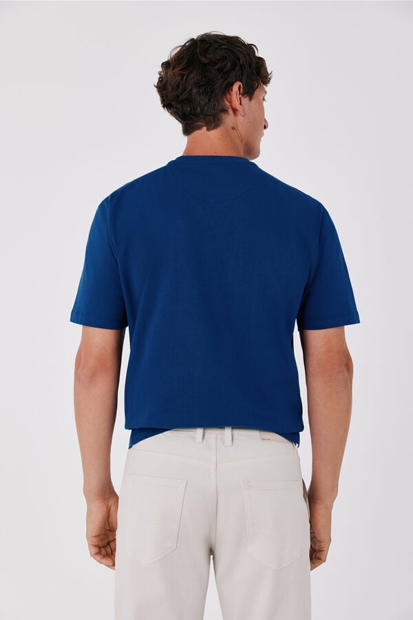 Cortefiel Basic T-shirt Blue