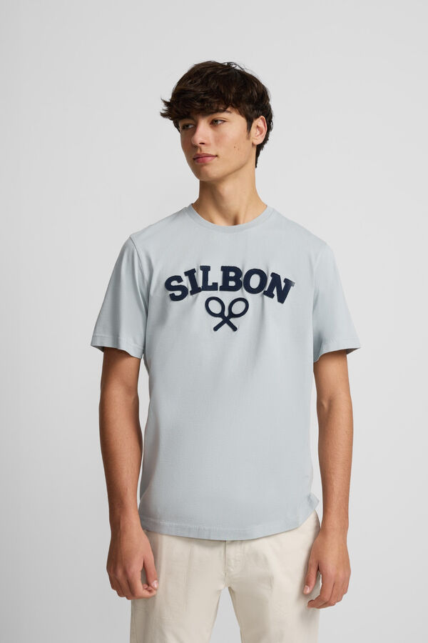 Silbon Camiseta raquete meia Azul