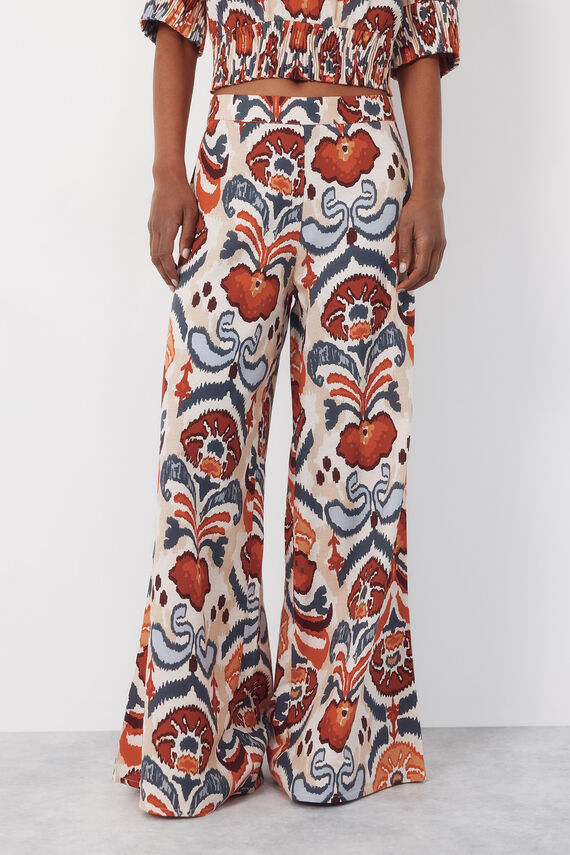 Pantalón ancho estampado
