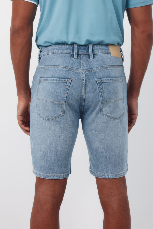 Cortefiel Regular fit Bermuda shorts Blue