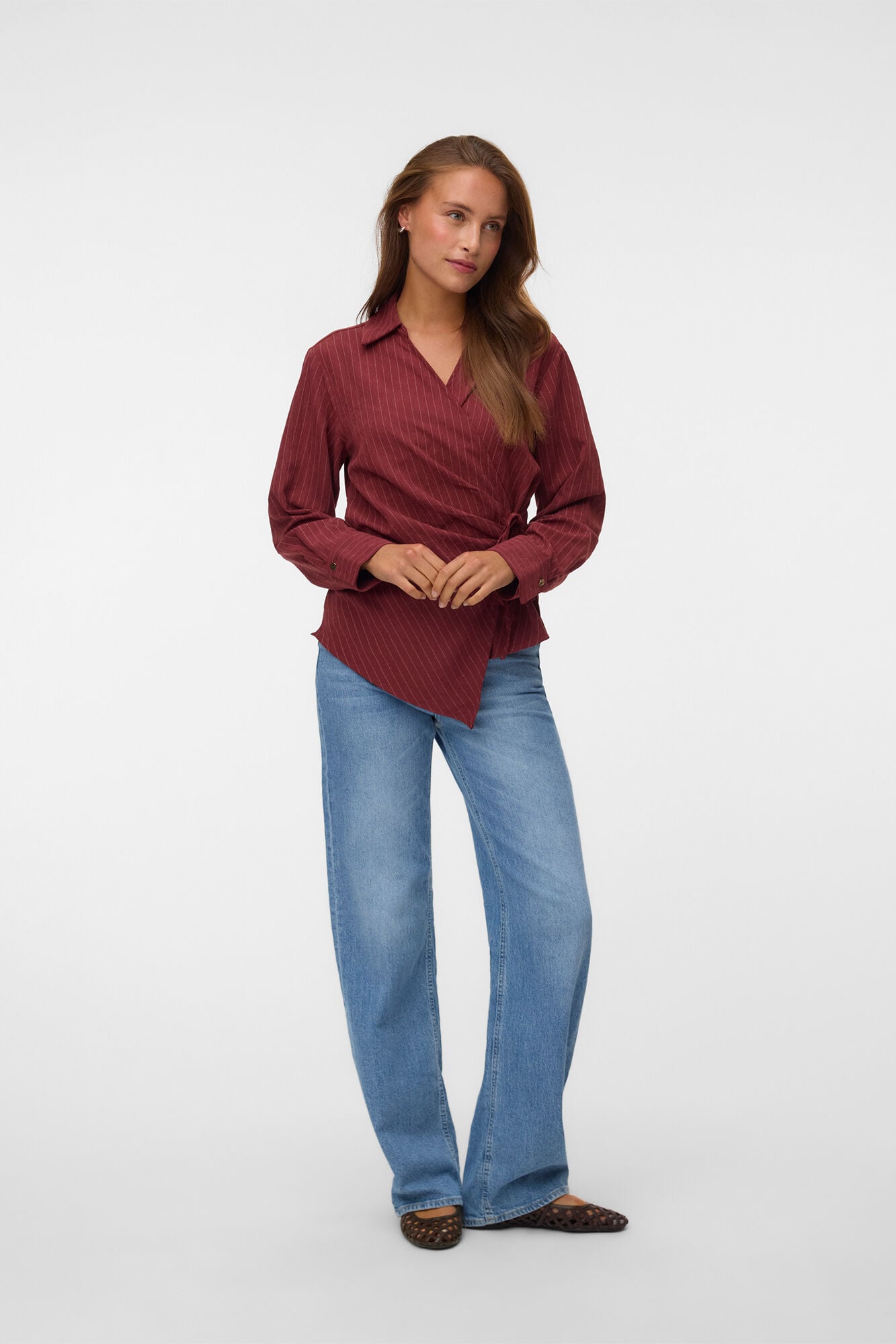 Vero Moda Camisa cruzada de riscas