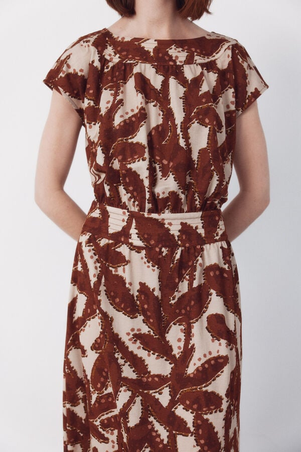 Cortefiel Print piqu&eacute; dress Multicolour