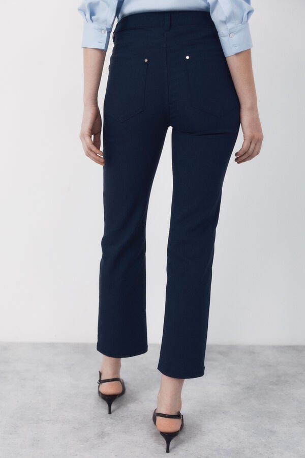 Cortefiel Skinny trousers with zips Navy