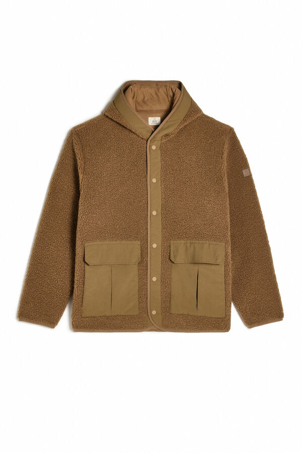 OOTO Chaqueta capucha con botones Beige