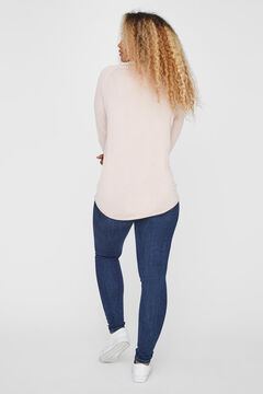 Cortefiel Boat neck jumper Pink