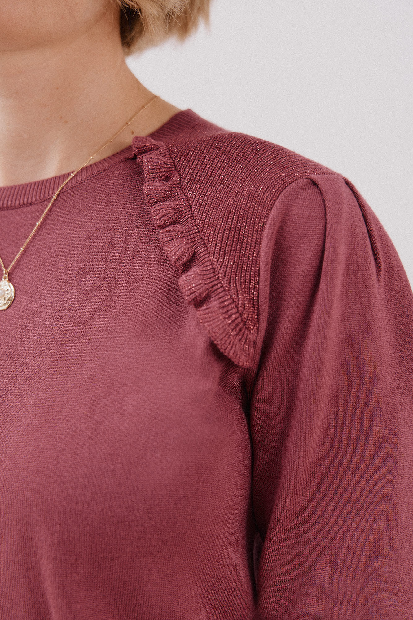 Cortefiel Jersey adorno volantes